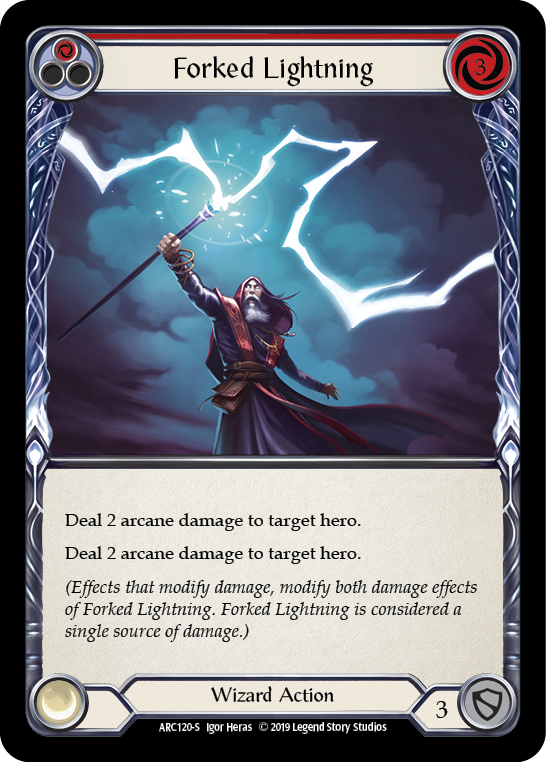 Forked Lightning [Arcane Rising 1st Edition] 1st Edition Normal