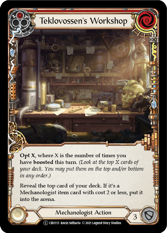 Teklovossen's Workshop (Red) [Crucible of War Unlimited] Unlimited Rainbow Foil