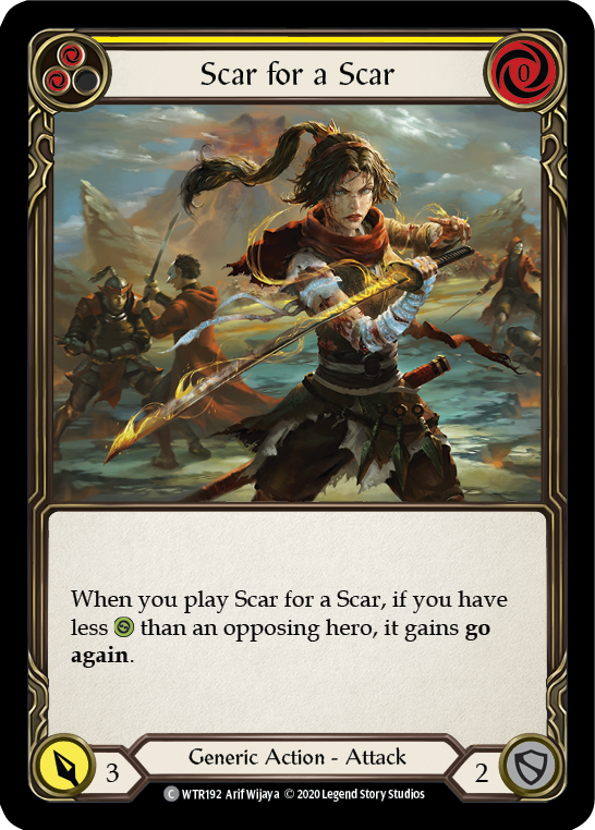 Scar for a Scar (Yellow) [Welcome to Rathe Unlimited] Unlimited Rainbow Foil