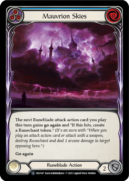 Mauvrion Skies (Blue) [Crucible of War Unlimited] Unlimited Rainbow Foil