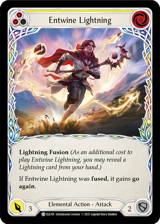 Entwine Lightning (Yellow) [Tales of Aria 1st Edition] 1st Edition Rainbow Foil
