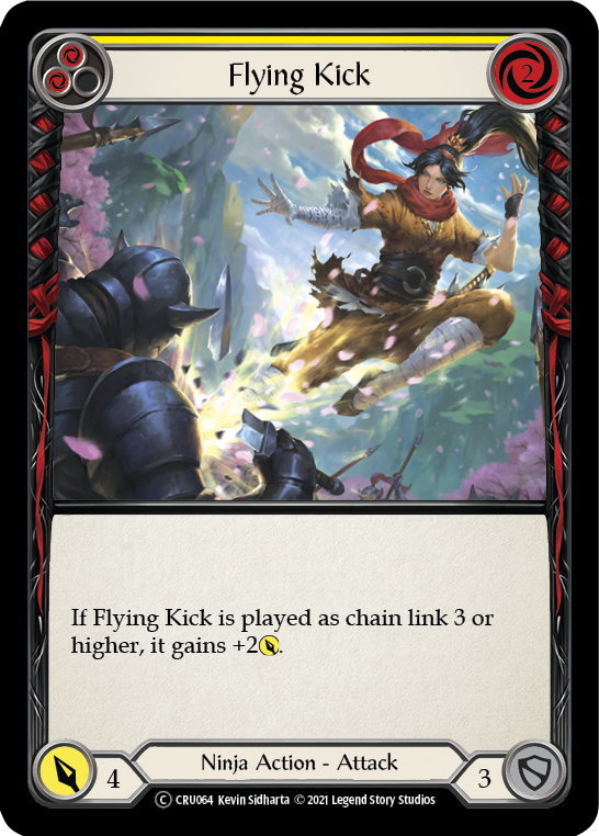 Flying Kick (Yellow) [Crucible of War Unlimited] Unlimited Rainbow Foil