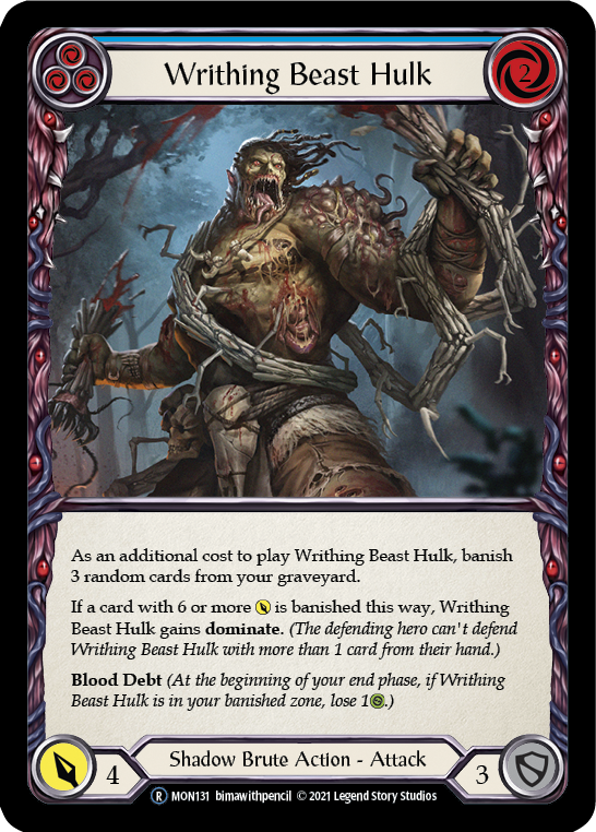 Writhing Beast Hulk (Blue) [Monarch Unlimited] Unlimited Rainbow Foil