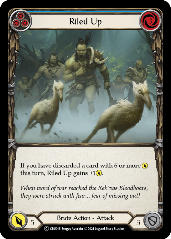 Riled Up (Blue) [Crucible of War Unlimited] Unlimited Rainbow Foil