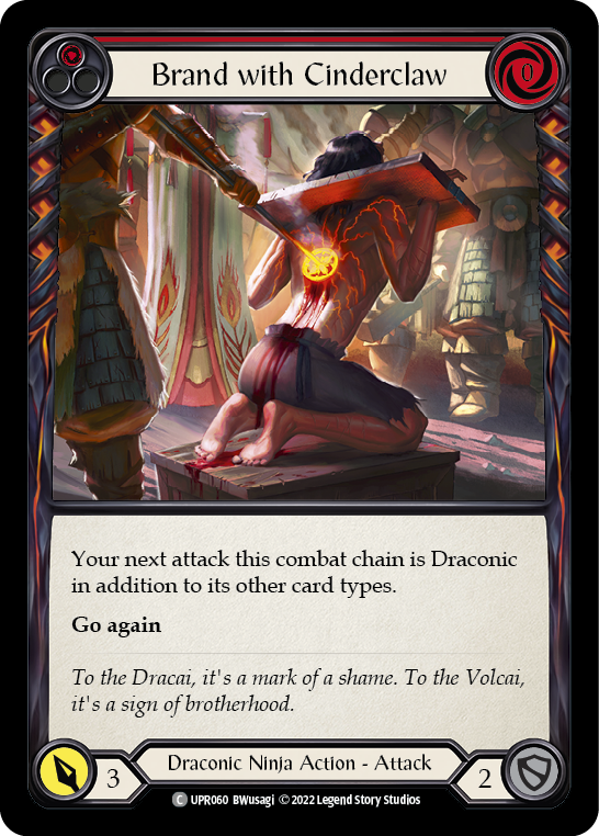 Brand with Cinderclaw (Red) [Uprising] Rainbow Foil