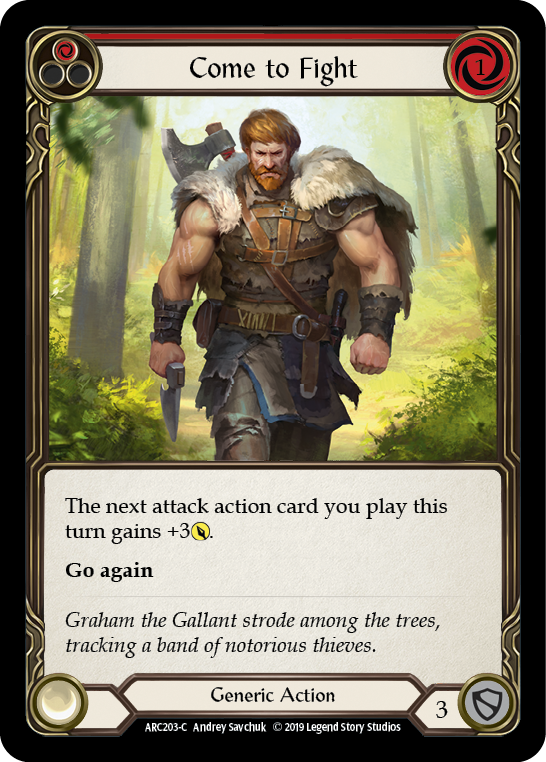 Come to Fight (Red) [Arcane Rising 1st Edition] 1st Edition Normal