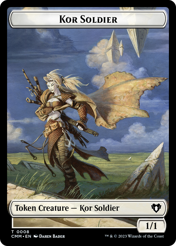 Soldier // Kor Soldier Double-Sided Token [Commander Masters Tokens]