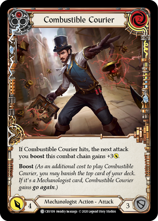 Combustible Courier (Red) [Crucible of War 1st Edition] 1st Edition Normal