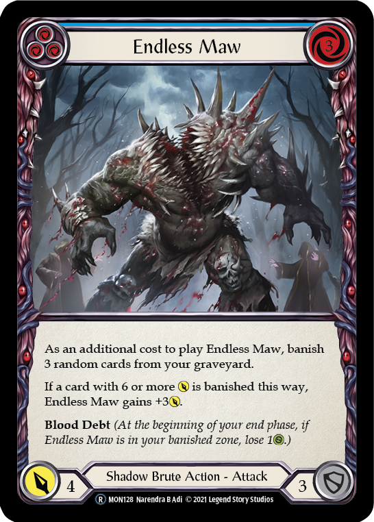Endless Maw (Blue) [Monarch Unlimited] Unlimited Rainbow Foil