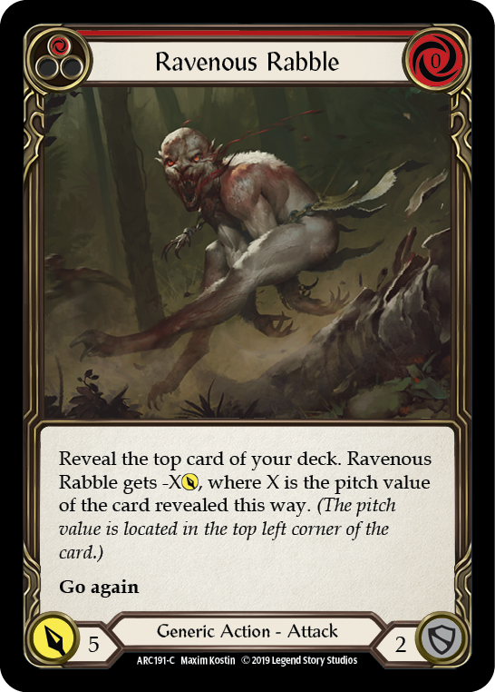 Ravenous Rabble (Red) [Arcane Rising 1st Edition] 1st Edition Normal