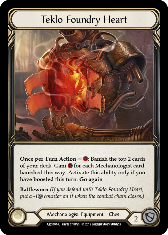Teklo Foundry Heart [Arcane Rising 1st Edition] 1st Edition Cold Foil