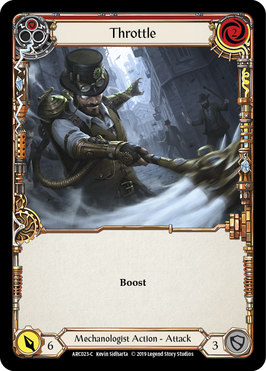 Throttle (Red) [Arcane Rising 1st Edition] 1st Edition Rainbow Foil
