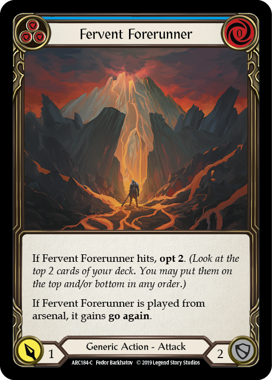 Fervent Forerunner (Blue) [Arcane Rising 1st Edition] 1st Edition Normal