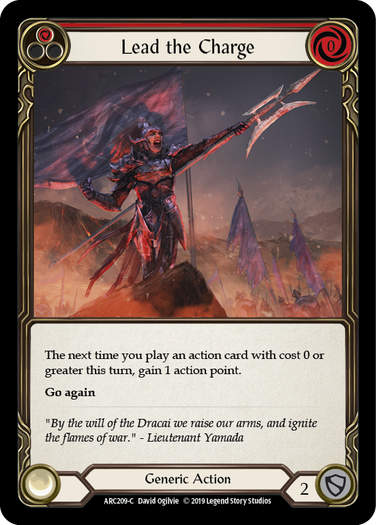 Lead the Charge (Red) [Arcane Rising 1st Edition] 1st Edition Normal