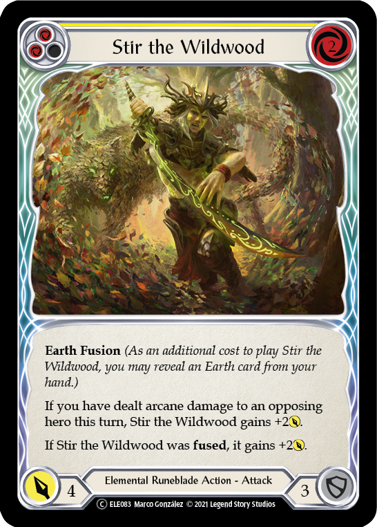 Stir the Wildwood (Yellow) [Tales of Aria Unlimited] Unlimited Rainbow Foil