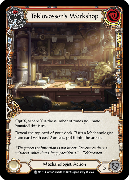 Teklovossen's Workshop (Red) [Crucible of War 1st Edition] 1st Edition Rainbow Foil
