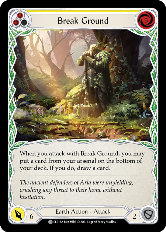 Break Ground (Yellow) [Tales of Aria 1st Edition] 1st Edition Rainbow Foil