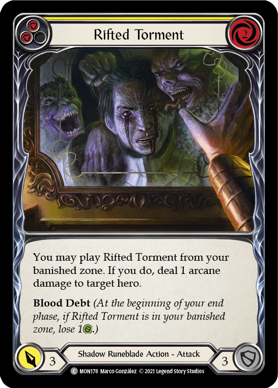 Rifted Torment (Yellow) [Monarch 1st Edition] 1st Edition Normal