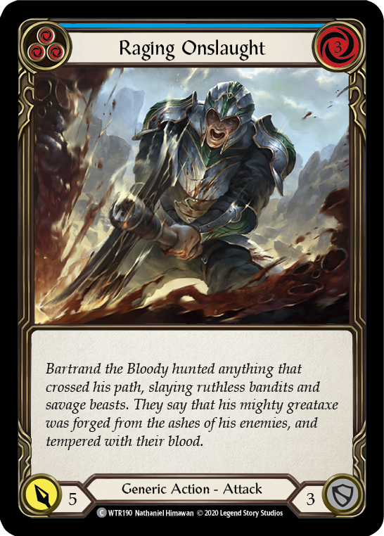 Raging Onslaught (Blue) [Welcome to Rathe Unlimited] Unlimited Rainbow Foil
