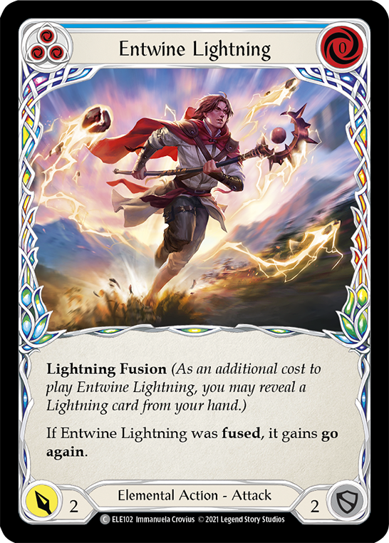 Entwine Lightning (Blue) [Tales of Aria 1st Edition] 1st Edition Rainbow Foil
