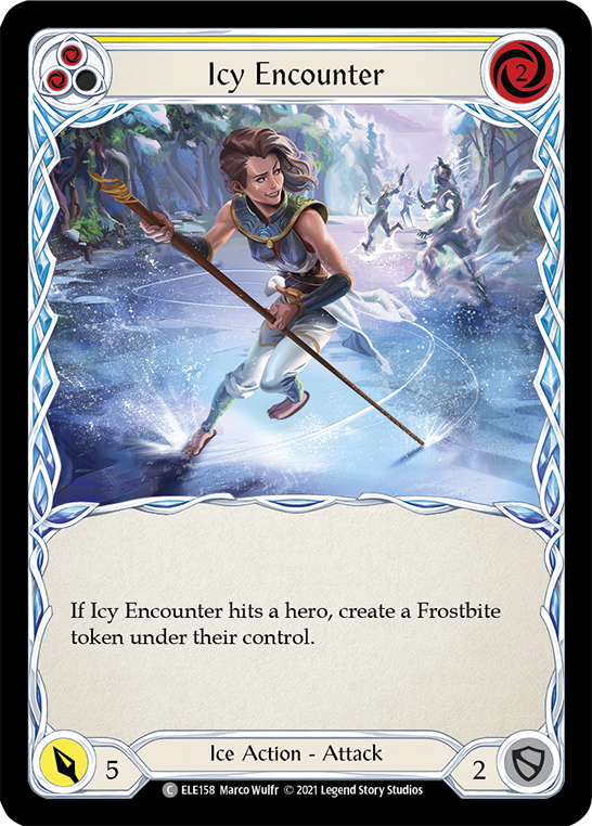 Icy Encounter (Yellow) [Tales of Aria 1st Edition] 1st Edition Rainbow Foil