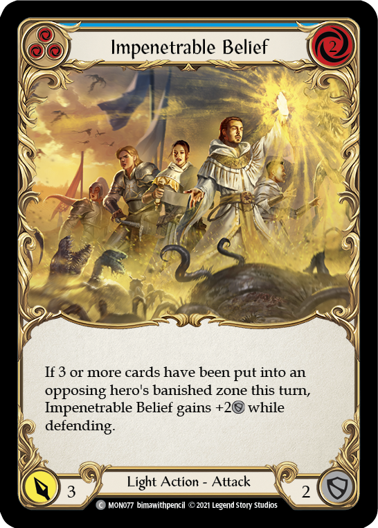 Impenetrable Belief (Blue) [Monarch 1st Edition] 1st Edition Normal