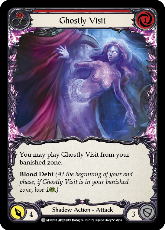 Ghostly Visit (Red) [Monarch 1st Edition] 1st Edition Normal