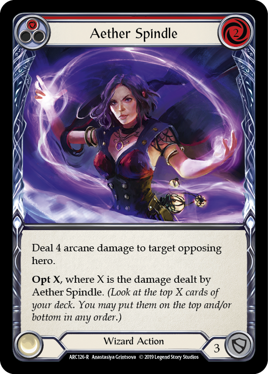 Aether Spindle (Red) [Arcane Rising 1st Edition] 1st Edition Normal