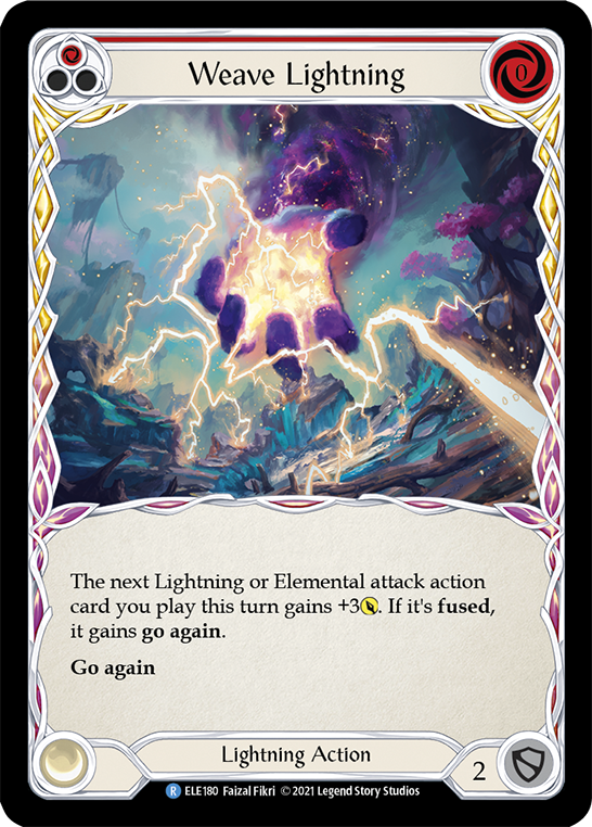 Weave Lightning (Red) [Tales of Aria 1st Edition] 1st Edition Rainbow Foil