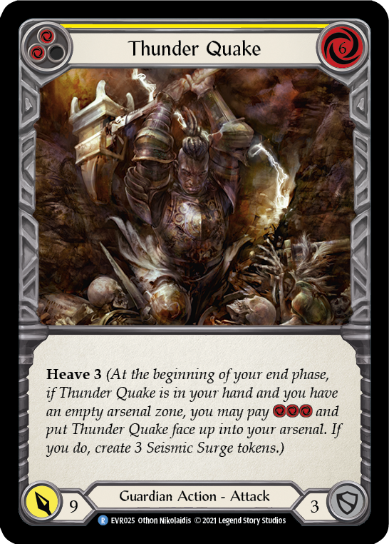 Thunder Quake (Yellow) [Everfest] 1st Edition Rainbow Foil