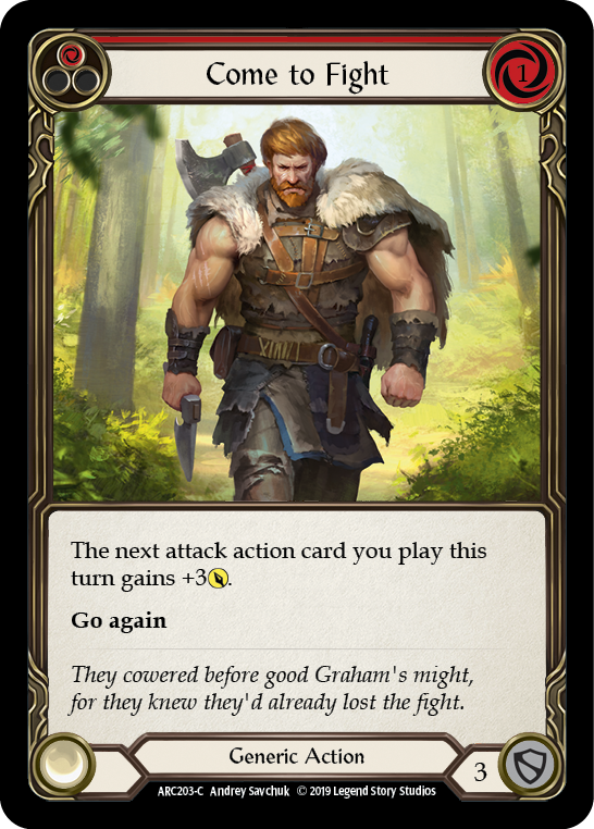 Come to Fight (Red) [Arcane Rising 1st Edition] 1st Edition Rainbow Foil