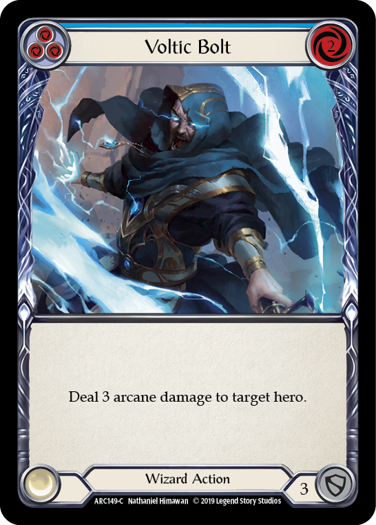 Voltic Bolt (Blue) [Arcane Rising 1st Edition] 1st Edition Rainbow Foil