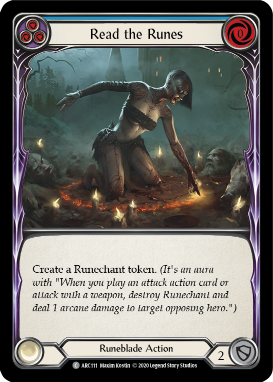 Read the Runes (Blue) [Arcane Rising Unlimited] Unlimited Rainbow Foil