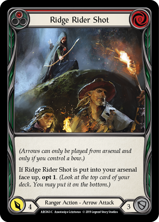 Ridge Rider Shot (Red) [Arcane Rising 1st Edition] 1st Edition Normal