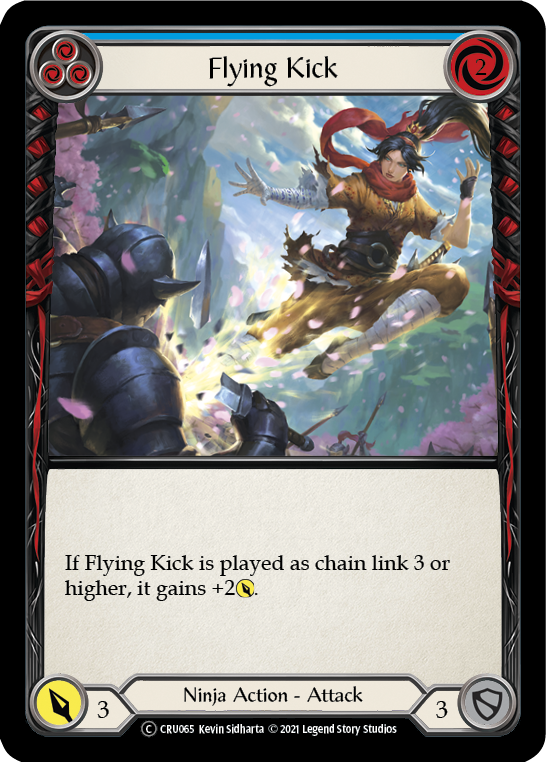 Flying Kick (Blue) [Crucible of War Unlimited] Unlimited Rainbow Foil