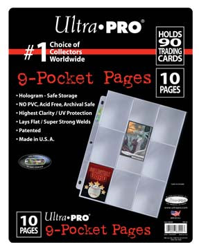 Pages: Toploading 9-Pocket Platinum for Standard Size Cards (10 count retail pack)