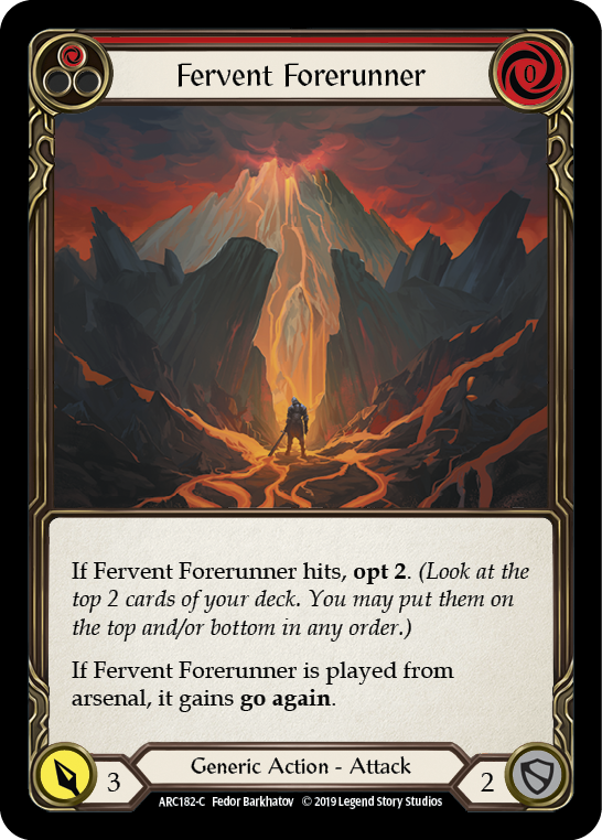 Fervent Forerunner (Red) [Arcane Rising 1st Edition] 1st Edition Normal