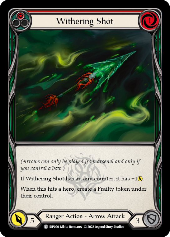 Withering Shot (Red) [Outsiders] (Riptide Blitz Deck)
