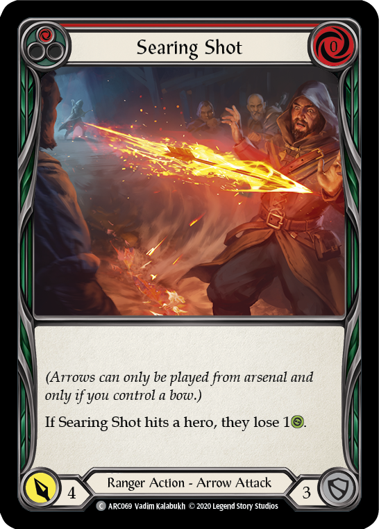 Searing Shot (Red) [Arcane Rising Unlimited] Unlimited Rainbow Foil