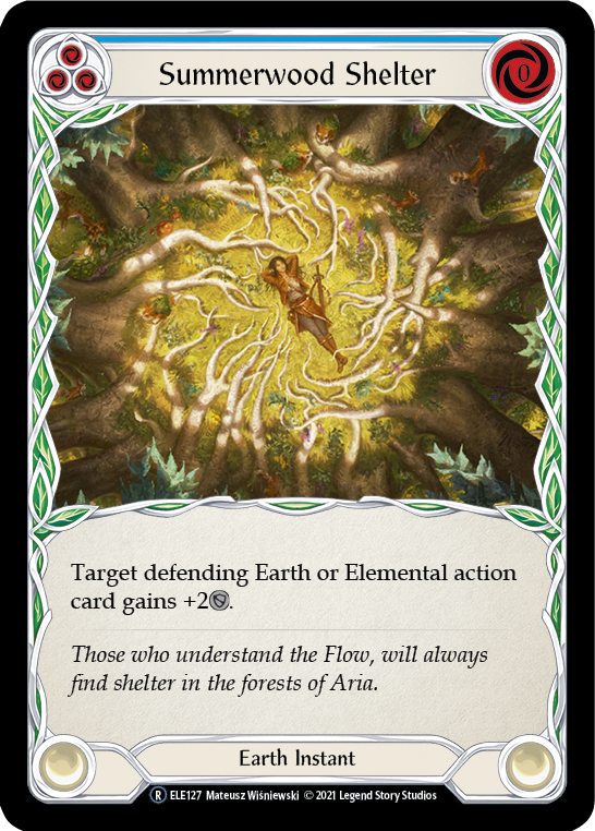 Summerwood Shelter (Blue) [Tales of Aria Unlimited] Unlimited Rainbow Foil
