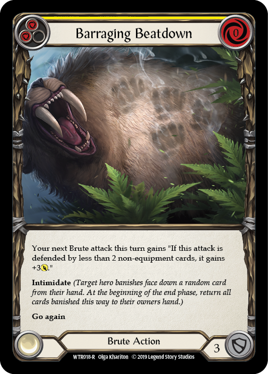Barraging Beatdown (Yellow) [Welcome to Rathe 1st Edition] Alpha Print Normal