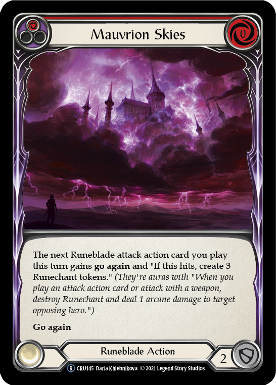 Mauvrion Skies (Red) [Crucible of War Unlimited] Unlimited Rainbow Foil