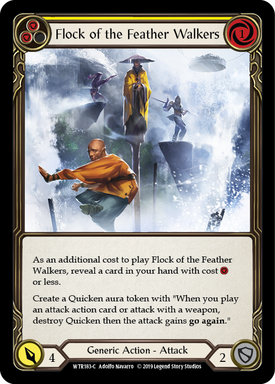 Flock of the Feather Walkers (Yellow) [Welcome to Rathe 1st Edition] Alpha Print Rainbow Foil