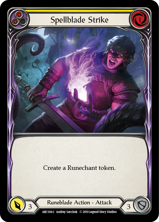 Spellblade Strike (Yellow) [Arcane Rising 1st Edition] 1st Edition Rainbow Foil