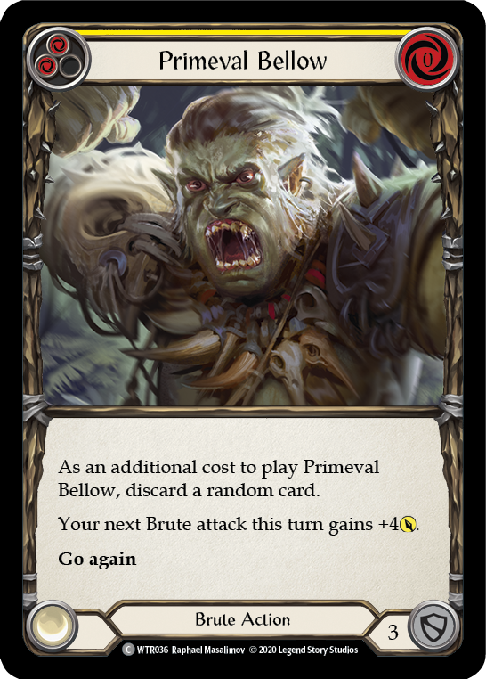 Primeval Bellow (Yellow) [Welcome to Rathe Unlimited] Unlimited Rainbow Foil
