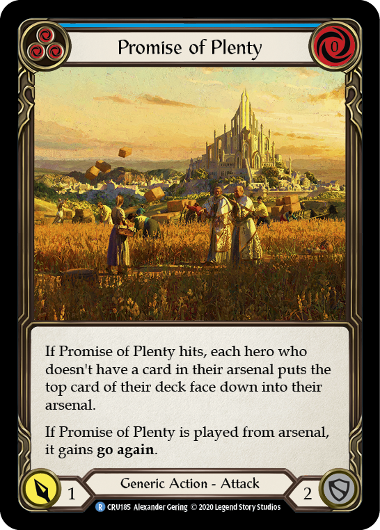 Promise of Plenty (Blue) [Crucible of War 1st Edition] 1st Edition Normal