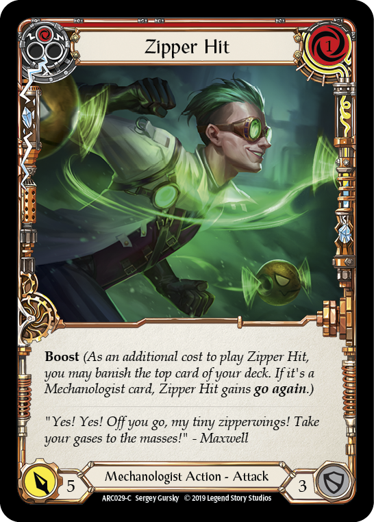 Zipper Hit (Red) [Arcane Rising 1st Edition] 1st Edition Normal
