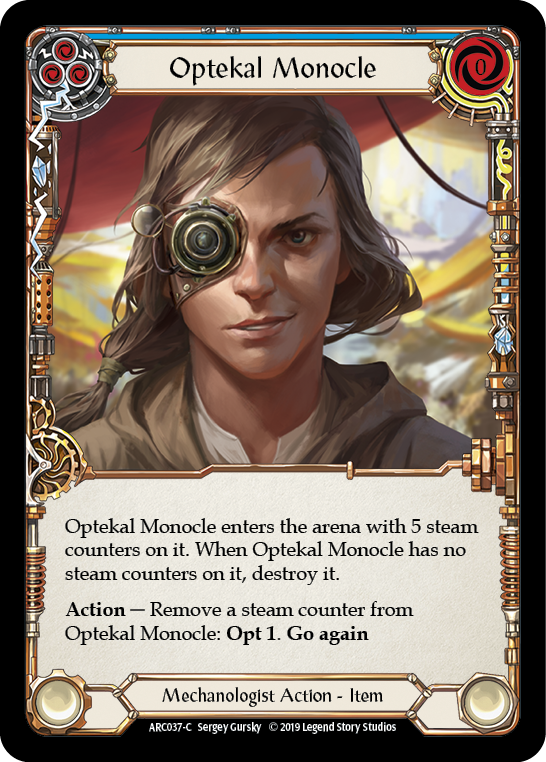Optekal Monocle [Arcane Rising 1st Edition] 1st Edition Rainbow Foil