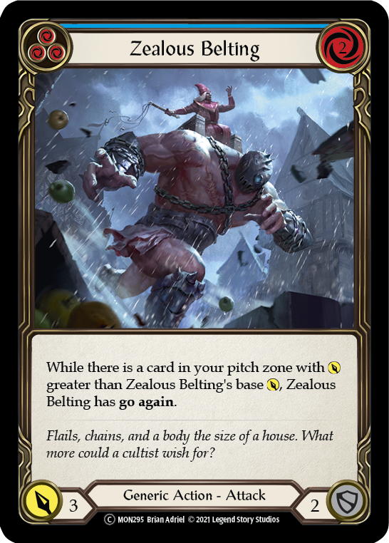 Zealous Belting (Blue) [Monarch Unlimited] Unlimited Rainbow Foil