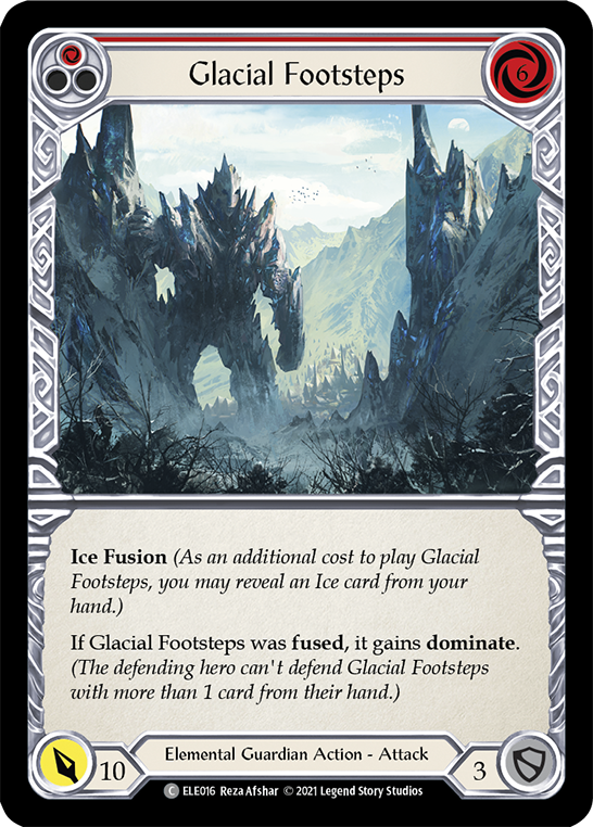 Glacial Footsteps (Red) [Tales of Aria 1st Edition] 1st Edition Rainbow Foil